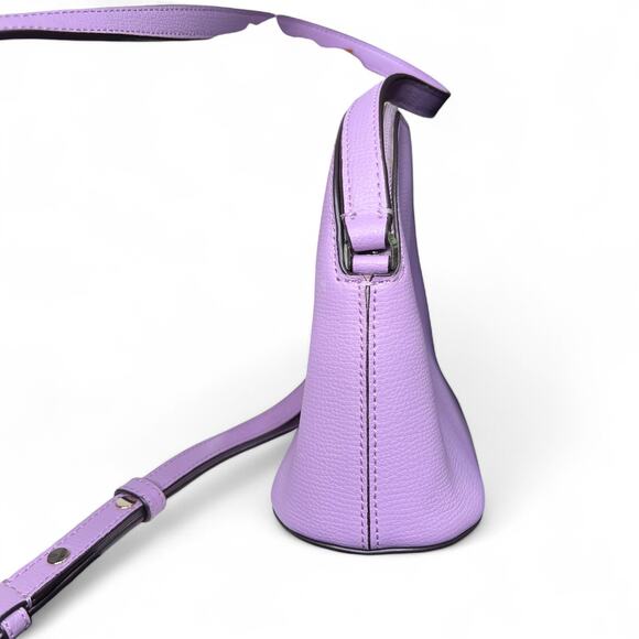 Kate Spade Sylvia Bright Purple Lilac Medium Dome Crossbody Purse - Picture 3 of 8